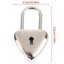 Sliver Heart Shape Padlock Mini Luggage Hardware Locks With Key Lock For Travel Wedding Jewelry Box Diary Book Suitcase