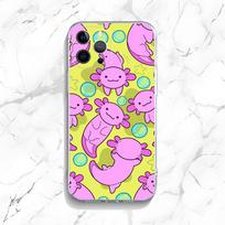 Cute Axolotl Phone Case For iPhone 15,14,13,12,11 Plus,Pro,Max,XR,XS,X,7,8 Plus,SE,Mini Transparent Silicone Soft iPhone8