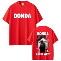 Rapper Kanye West Donda Double Sided Print Tshirt Unisex Women Hip Hop Fashion Pop Music T Shirts Unisexs Vintage Oversized Tshirts S