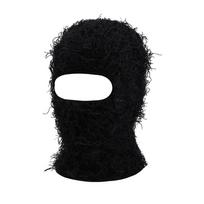 Ski Mask Hat Balaclava Distresseded Knitted Beanie Camouflage Men Hat Women Winter Heat Retaining Windproof Bicycle Neck Hat Full Face Cover