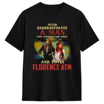 Leisure Florence + The Machine Everybody Scream Tour T-Shirt for Men 100% Cotton T Shirts Short Sleeve Tee Shirt Clothes S įvairiaspalvis