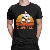 Men's T-Shirts Cuphead Vintage Sunset Funny Pure Cotton Tees Graphic Cartoon Oversized T Shirt Harajuku Alternative Clothing S įvairiaspalvis