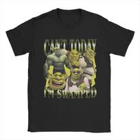 Fashion Can't Today I'm Swamped Shrekes Characters Vintage T Shirt For Unisex  100% Cotton Tee Shirt Short Sleeve Clothes S įvairiaspalvis