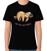Not Fast Not Furious Sloth Graphic Unisex T-Shirt Funny Chill Tee S įvairiaspalvis