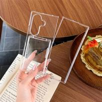 For Samsung Galaxy Z Fold 6 5 7 Phone Case with Wallet Card Holder Stand Luxury Folding Bracket Transparent Matte Cover Galaxy Z Fold7 gryna