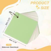 1/2Pcs Loose Leaf Hardcover Pocket Watercolor Sketchbook 230GSM Blank Travel Journal Sketch Book for Writing Drawing Painting (as the picture,1Pcs)