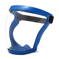 Anti-Splash Anti-Fog Face Mask Full Face Motorcycle Goggles Space Spherical Goggles  Anti-Sand Blue-Clear lens