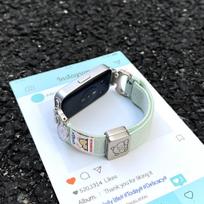 Huawei Band 11/11 Pro Woven Graffiti Strap with Magnetic Buckle for Models 9, 10, 8 NFC For Huawei Band 9/9 NFC with 2 Screen Protectors