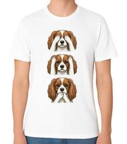 Cavalier King Charles Spaniel See Hear Speak No Evil Unisex T-Shirt S įvairiaspalvis