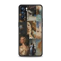 Mona Lisa Van gogh Oil Art Case For Oppo Find X6 X5 A54 A53 A52 A9 A15 A95 A17 A16 A76 A74 A57 Reno7 Reno6 Pro Plus 5G Cover For Oppo A9 2020