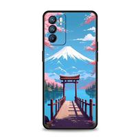 Japan Mount Fuji Cherry blossom Case For Oppo Reno13 Reno12 Reno11 F Reno10 Pro A54 5G Find X5 A9 A57 A78 4G A79 A80 A98 Cover For Oppo A9 2020
