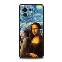 Mona Lisa Van gogh Oil Painting Art Case For Xiaomi 13 12 11 Lite 12T 11T 10T 9T Mi Poco X5 M4 M3 X4 X3 Pro F5 F4 F3 GT 5G Cover For Xiaomi Mi 9T