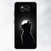 Case for Xiaomi Poco F8 X7 X3 X4 X5 Pro M7 Pro M3 M4 C61 F1 C71 C50 C75 F3 M5 Funda Phone Cover Black Moon Cat Poco F3