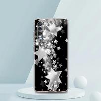 Transparent Phone Case for Samsung Galaxy A16 A14 A12 A22 A24 A42 A06 A20 A30 A40 Soft TPU Bags Silver Five-Pointed Star Pattern for Samsung A10