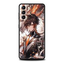 Genshin impact dragon Genshin Zhongli Phone Case For Samsung Galaxy S24 S23 Ultra S22 S21 S20 FE 5G S10 S10E S9 Plus S8 Cover For Samsung S8