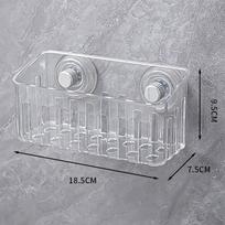 Kitchen Sponge Rack Punch-free Wall Mount Suction Cup Sink Rack Faucet Drain Rack Multifunctional Basket