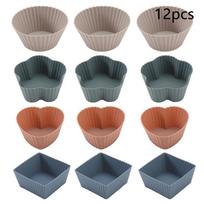 12 Pcs Silicone Lunch Box Dividers Bento Lunch Box Dividers Lunch Dividers Dish Cups Salad Dressing For Kids Lunch Accessories