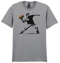 Banksy Sandwich Thrower Protest Burger T-Shirt - Personalised Option - Gift S įvairiaspalvis