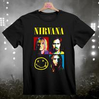 Nirvana Grunge Rock Band TShirt Black S3XL Unisex T-Shirt S įvairiaspalvis