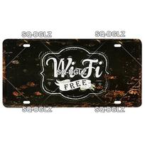 Mfoever Tin SQDGLZ Warning WiFi Camera License Plate Tin Sign Store Bar Wall Decoration Metal Sign Home Decor Painting Plaques Art Poster (as the picture,15x30cm)