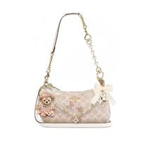 COACH shoulder bag [Customized bag] Teri 24 classic presbyopic Logo zipper closure, pendant, scarf, bow, printing, extension Xinruosu basic style balta