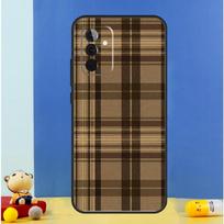 Brown Plaid Case For Samsung Galaxy A54 A34 A14 A13 A23 A33 A53 A52 A32 A12 A56 A36 A16 A15 A35 A55 A17 For Samsung A12