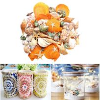 Freshwater Saltwater Aquarium Terrarium Sea Theme Shells Ornament Landscape Fish View Wedding