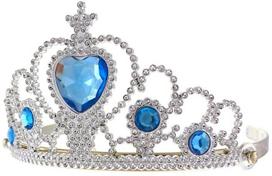 Tiara Diadem Księżniczki Z Niebieskimi Kamyczkami