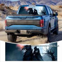 Grim Reaper Horse Skull Rear Window Decal Sticker for Trucks, SUVs, and Cars 135*36CM one piece