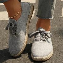 2024 Fashionable and Comfortable Slip-on Women's Shoes for Outer Wear Flat Casual Lightweight Spring and Autumn Women's Shoes 36 pilka spalva
