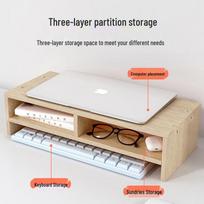 Desktop Monitor Stand with Keyboard Storage