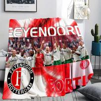 FC Feyenoord rašto flanelinis pledas, Aukštos kokybės, Patogus visais metų laikais, Namų dekoras, Šiluma ir komfortas, Puikiai tinka dovanoms. 80cm x 120cm