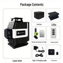 16-Line Auto-Leveling Green Laser Level Tool with Accessories