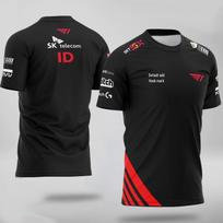 New SKT League of Legends 3D Printed Team Uniform T-shirt - Short Sleeve Champion Edition for Men S
