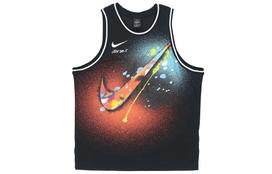 Nike vyriški marškinėliai be rankovių juodi apvalia iškirpte vidutinio tiesaus kirpimo DJ5217-010 M