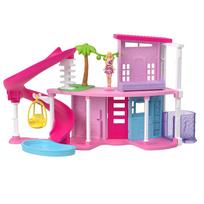 Barbie Mini Barbie Land Dream House with 1 Micro Doll Doll Pretend Ages Pink HYF45 - Dress-up House, Play, Dollhouse, 6+,