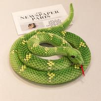 New Snake Doll Plush Toy Giant Python Spotted Snake Doll Doll 70cm žalia