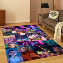 Kpop Demon Hunters Rumi Mira Zoey Music Cartoon Carpet Rug for Bedroom Living Room Sofa Home Decor,Non-slip Floor Mat Gift 40x60cm