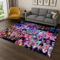 Kpop Demon Hunters Rumi Mira Zoey Music Cartoon Carpet Rug for Bedroom Living Room Sofa Home Decor,Non-slip Floor Mat Gift 40x60cm