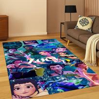 Kpop Demon Hunters Rumi Mira Zoey Music Cartoon Carpet Rug for Bedroom Living Room Sofa Home Decor,Non-slip Floor Mat Gift 40x60cm
