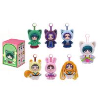 Anime Plush Keychain Blind Box Set Soft Stuffed Animal Figure Collectible Toy with Clip for Bag Backpack Decoration One Size