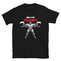 Iron Is My Therapy Bodybuilding Gym Fitness Muscle T-Shirt XL