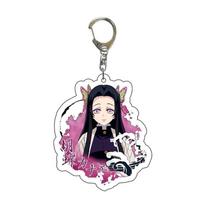 No Kimetsu Yaiba Tanjiro Nezuko Zenitsu Love Pillar Hashira Acrylic Keychain Anime Keychain Accessories For Kids Adults Children's Birthday Gift