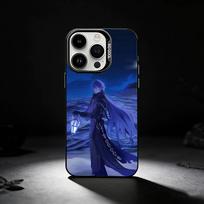 Genshin impact Flins Phone Case For iPhone 17,16,15,14,13,12,11 Plus,Pro Max,XS,Colored silver phone case iPhone17promax