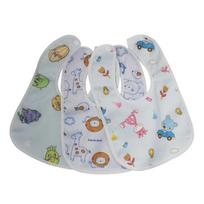 3pcs Baby Cartoon Snap Waterproof Bib Super Soft Baby Bib Newborn Crystal Velvet Saliva Towel