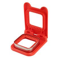 Square Uncrustables Sandwich Maker Cut and Seal Stainless Steel Crustless Bread Sandwich Sealer Remove Bread Crust Easy To Use raudona
