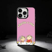 C-Charlie and L-Lola Cute Phone Case For iPhone 17,16,15,14,13,12,11 Plus,Pro Max,XS,Colored silver phone case iPhone17PRO