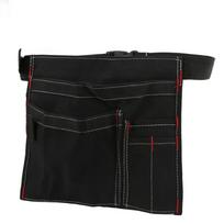 Durable 5-Pocket Tool Belt Bag Canvas Lightweight Waist Hanging Bag Adjustable Belt Storage Bag Gardening Work juoda