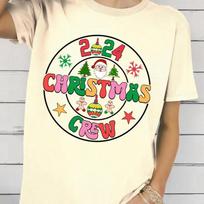 2024 Christmas Crew T Shirt Outfit Cheer Holidayfashion Ugly S įvairiaspalvis
