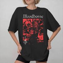 Unisex Women Bloodbornes Hunter game T Shirt 100 Cotton Graphic Printing TShirt  Top Clothing S